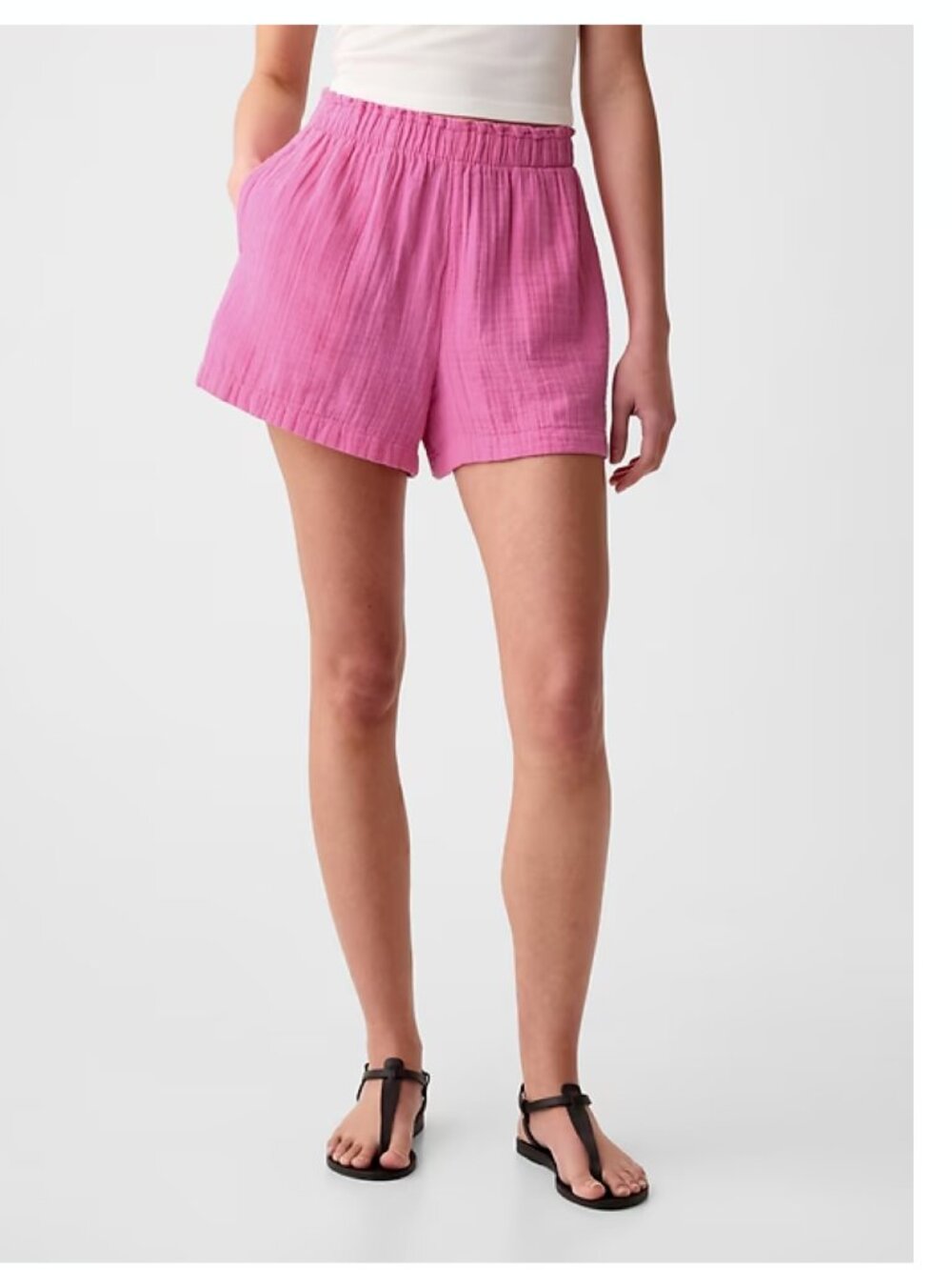 Gap Womens Crinkle Gauze Pull-On Shorts